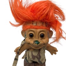 VTG Russ Camouflage Solider Camo Hunter Orange Hair Troll Doll - £27.09 GBP
