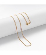 Gold Box Chain Necklace Brass Jewelry 18&quot; Finished - $13.11 CAD