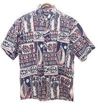 Reyn Spooner Phil Edwards Aloha Button Front Shirt Blue Triable Surf Sai... - £34.07 GBP