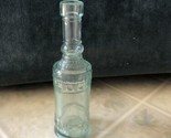 Vintage Decorative small bottle  pale green glass 5&quot; Tall - £17.21 GBP