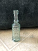 Vintage Decorative small bottle  pale green glass 5&quot; Tall - $21.49