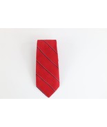 Vintage 70s Streetwear Satin Striped Neck Tie Necktie Wedding Formal Red... - $454.22 MXN