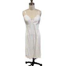 Vtg Retro Vanity Fair White 100% Nylon Full Slip Size 38TT Lace Details ... - $61.48