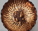 Vintage Gregorian USA Hammered Copper Fruit Bowl  Embossed Elegance - £46.71 GBP