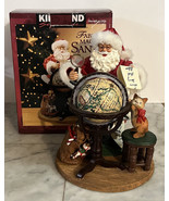 Santa Traveling the World Kirkland Signature Fabric Mache 12&quot; Figure w/Box - $112.91 CAD