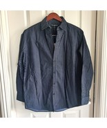 Beverly Hills Polo Club Blue Striped Long Sleeve Dress Shirt Size Large - €16,21 EUR