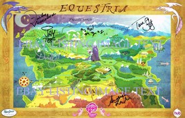 My Little Pony Cast Signed Autograph Equestria Map Rp Photo Tara Strong Andrea + - $17.99