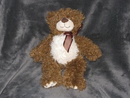 Ganz Stuffed Plush Fluffy Brown Teddy Bear H10675 Sugar Cream Patch Ribb... - $39.59