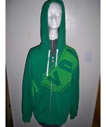 MEN&#39;S GUYS VOLCOM STONE ZIP-UP FLEECE HOODIE GREEN ON GREEN LOGO NEW $59 - £36.95 GBP