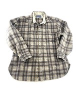 Vintage Pendleton Men Shirt Extra Large Blue Tan Pure Virgin Wool Plaid ... - $66.33 CAD