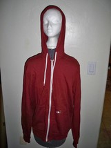 MEN&#39;S GUYS O&#39;NEILL SOLID RED ZIP-UP FLEECE HOODIE WHITE ACCENTS NEW $50 - $34.99