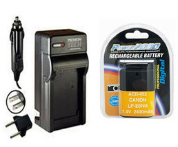 LP-E6NH, 4132C002, Battery + Charger for Canon SLR EOS R5, EOS R6, EOS R... - $35.99