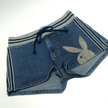 Women’s Playboy Mini Denim Short &amp; Grey Bunny Genuine Suede - £98.09 GBP