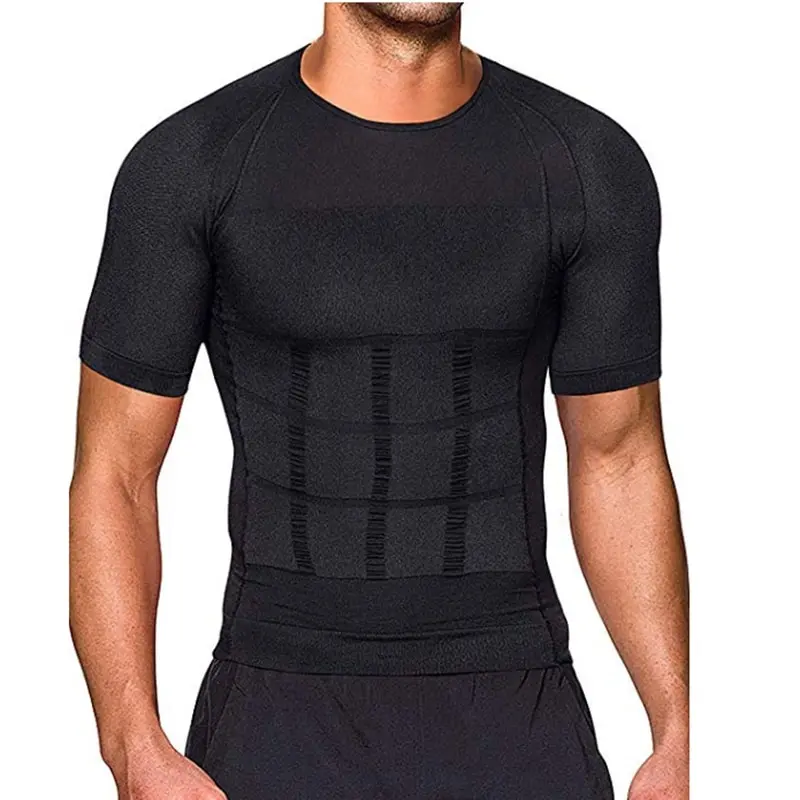 Sporting Men Body Toning T-Shirt Body Shaper Corrective Posture Shirt Slimming B - £23.35 GBP