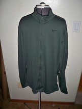 MEN&#39;S NIKE SPHERE WAFFLE FULL-ZIP FIT DRY TRACK RUNNING JACKET GREEN NEW... - £36.96 GBP