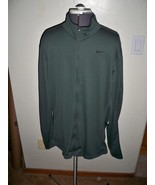 MEN&#39;S NIKE SPHERE WAFFLE FULL-ZIP FIT DRY TRACK RUNNING JACKET GREEN NEW... - $65.60 CAD