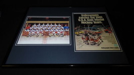 Mike Eruzione Signed Framed 16x20 1980 Volkswagen Ad &amp; Photo Set Miracle... - £117.33 GBP