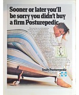 SEALY - POSTUREPEDIC - King or Queen Size - Sleep - 1968 VTG Print AD - $207.07 MXN