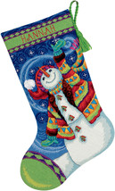 Dimensions Stocking Needlepoint Kit 16&quot; Long-Happy Snowman Stitched In W... - $33.85