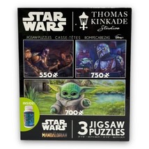 Star Wars 3 Jigsaw Puzzles by Thomas Kinkade Station 3 Interlocking 2000... - £23.39 GBP