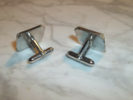 Vintage Silver Tone SWANK Cufflinks Mother of Pearl MOP Etched Swirl Design - £7.90 GBP