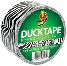 Zebra Animal Printed Duct Tape 10 Yards - £6.89 GBP