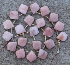 20 piece faceted fancy pink opal leaf like briolette gemstone beads, 15 x 18 mm  - £62.92 GBP