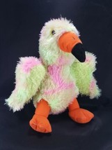 Plush Amazon Parrot Bird Pastel Colors Orange Beak Stuffed Animal Green ... - £13.19 GBP