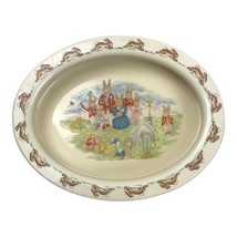 Vintage 1958 Bunnykins Oval  Bowl Family Photo Barbara Vernon Royal Doul... - $23.76