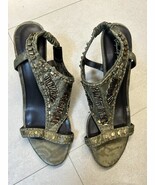 Elizabeth &amp; James Green Jewelled Metallic Sandals Size 8.5 - €12,69 EUR