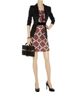 See by Chloe Velvet-waist printed silk dress SZ 6 NEW - $401.52 CAD