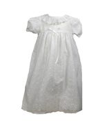 Precious Sweet Petit Ami Lined Cotton Eyelet Christening Ruffle Dress Ha... - £31.16 GBP