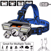 Powerful Rechargeable Head Flashlight for Fishing Led Headlamp Camping - £12.90 GBP