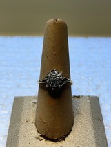 Vintage 10K Yellow Gold Diamond Cluster Ring - £176.04 GBP