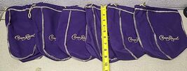 CROWN ROYAL PURPLE BAG 9&quot; WITH DRAW STRING -  Lot Of 6 - $34.88 CAD