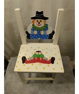 decorative child chair hand painted with clowns - £39.33 GBP