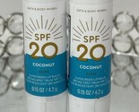 2x Bath &amp; Body Works Sunscreen Lip Balm SPF 20 COCONUT Water Resistant .... - £25.31 GBP