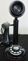 Western Electric Black Bullnose Candlestick Rotary Dial Telephone Circa ... - $450.00