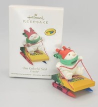 2011 Hallmark Keepsake Ornament One Colorful Sled Crayola U236 - £10.17 GBP