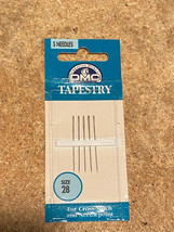 DMC Size 28 Tapestry For Cross Stitch &amp; Needlepoint (5 Needles in Pack) ... - $7.99