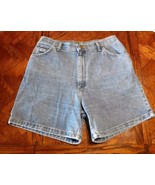 Vintage 90s Wrangler Womens High Waisted Denim Jean Shorts Mom Size 14 - £15.17 GBP
