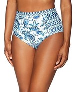 Coastal Blue Women Swimwear High Waist Bikini Bottom Blue Size M (8-10) - $16.39 CAD