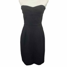 Diane Von Furstenberg Strapless Dress Black Size 8 Knee Length Pocket Co... - $58.17