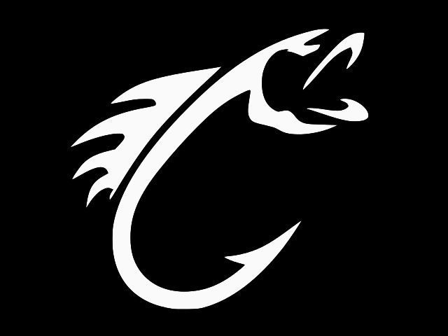 FISHHOOK FISHERMAN Vinyl Decal Car Wall Truck Sticker CHOOSE SIZE COLOR