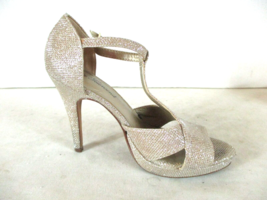 Lulu Townsend Gold Metallic Platform Heels Shoes Women&#39;s 7 1/2  (SW46) - £17.45 GBP
