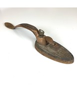 Art Deco Vtg Brass Door Handle Pull w/Thumb Latch Architectural Salvage 14” - $57.55 CAD