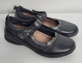 Earth Relief Pod Angelica Black Leather Mary Jane Shoes Womens 10 D Wide - £29.08 GBP