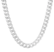 ADIRFINE 925 Solid Sterling Silver 9mm Curb Cuban Link Chain - £318.99 GBP