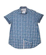 Robert Graham Shirt Mens Medium Blue Plaid Paisley Flipcuff Geometric Co... - £21.89 GBP