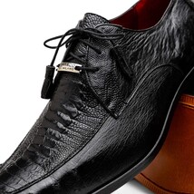 Andretti Genuine Ostrich Leg Dress Derby's Shoes Black image 3